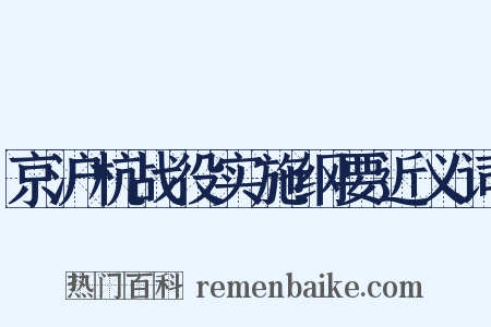 京沪杭战役实施纲要近义词是什么意思的图片